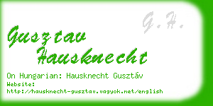 gusztav hausknecht business card